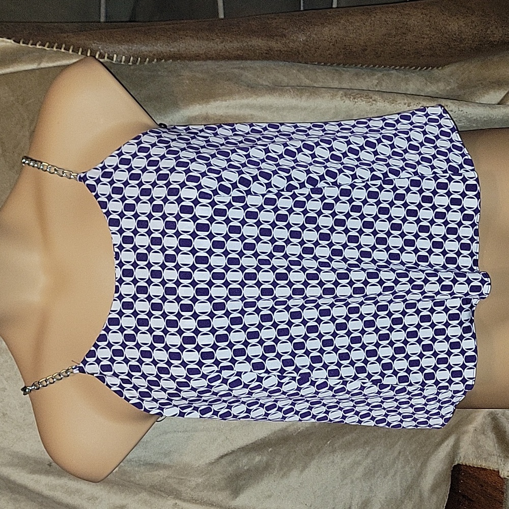 Michael Kors chain Spagetti strap tank camisole geometric size small